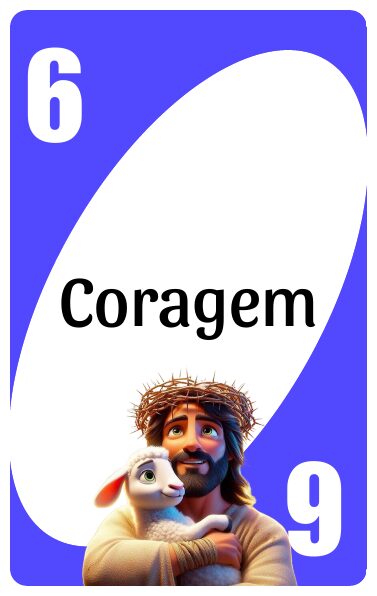 Carta de ação Comprar +2 com mensagem devocional