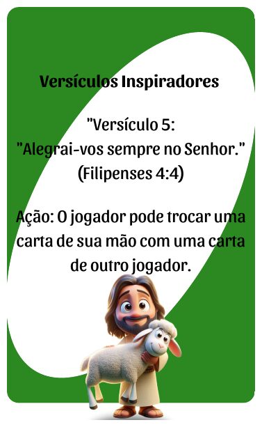 Carta de versículo bíblico lida em voz alta